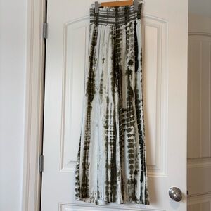 Rewash | M | Olive and White Tie-Dye Wide Leg Pants